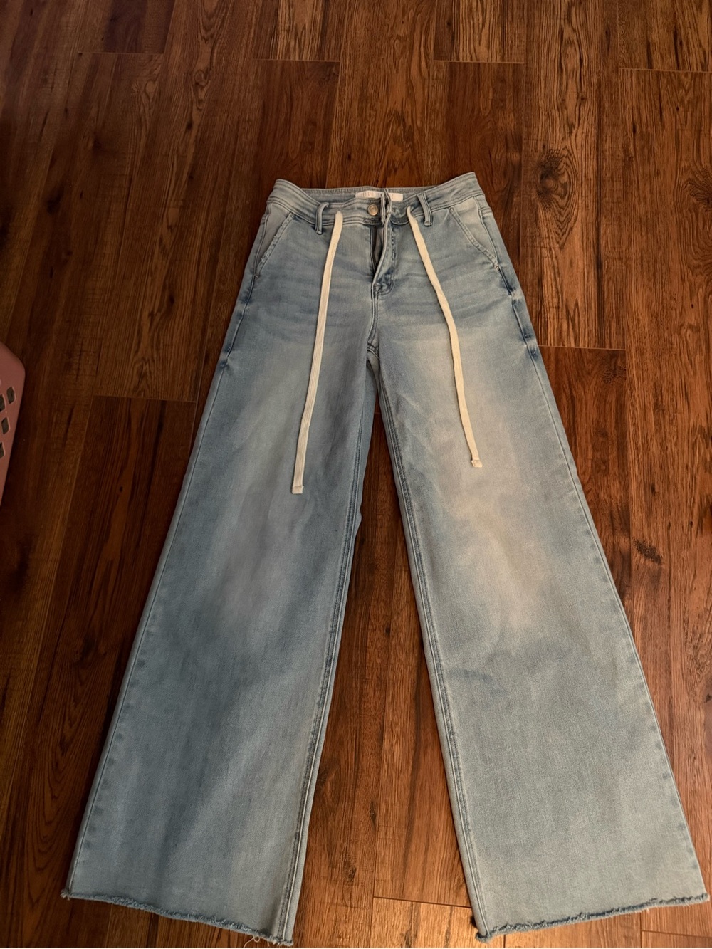 High-Rise Wide Leg Women's Jeans - Light Blue